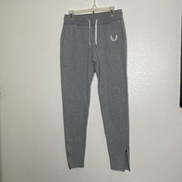 AESTHETIC REVOLUTION Light Gray Joggers with Zippered Bottom Size L - Picture 1 of 8